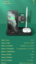 Load image into Gallery viewer, 15W Fast Charge 4 In 1 QI Wireless Charger Dock Station - Black_7