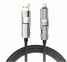 Load image into Gallery viewer, 4 in 1 LED Display Multi Charger Cable - Dual USB C/USB A/Lightning Fast Charging Cable - 65W_3
