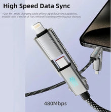 Load image into Gallery viewer, 4 in 1 LED Display Multi Charger Cable - Dual USB C/USB A/Lightning Fast Charging Cable - 65W_7
