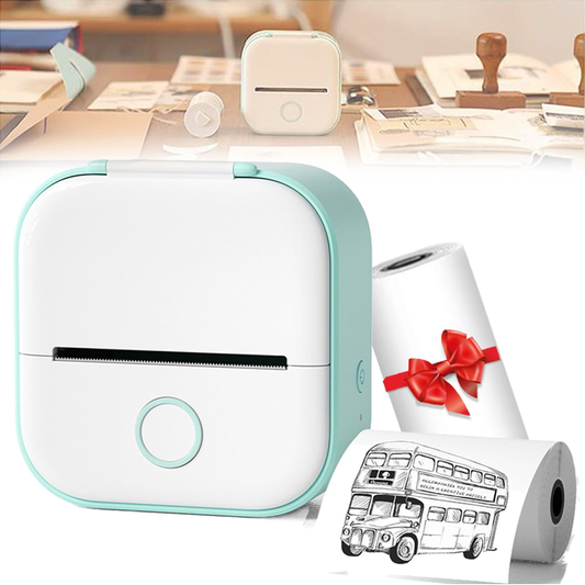 Mini Pocket Portable Bluetooth Photo Thermal Printer - Green